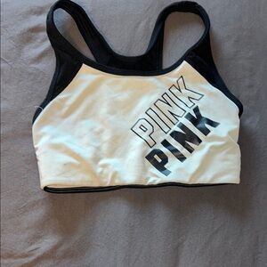 PINK Victoria's Secret Mint Green, Black, and White Sports Bra